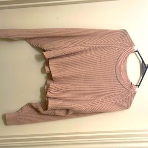 light pink,cropped sweater